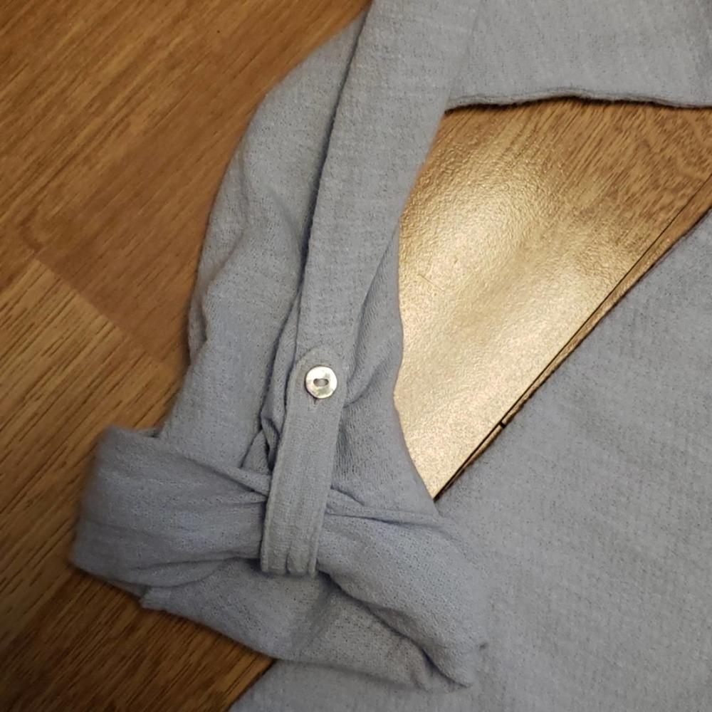 Lucky Brand light blue cotton modal button down - Picture 4 of 4